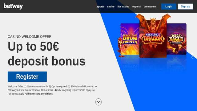 Betway casino screenshot