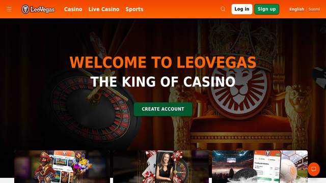 LeoVegas casino screenshot